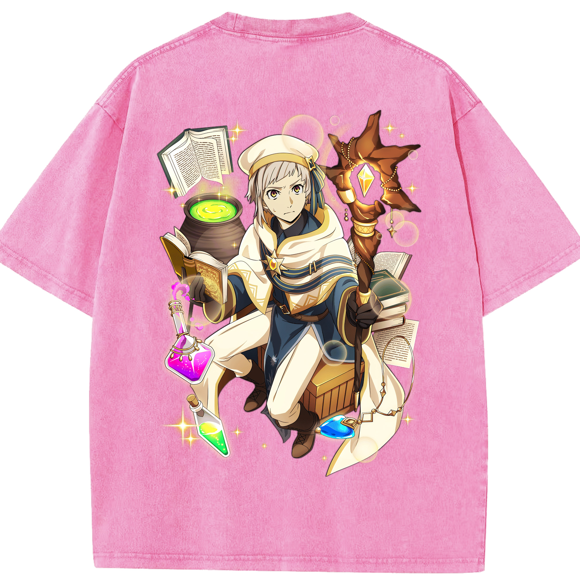 （画像用） 文豪ストレイドッグス Bungo Stray Dogs 綿100% ヴィンテージ風 半袖Tシャツ（背面プリント）